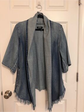 DKNY Light Wash Denim Jacket - Blue